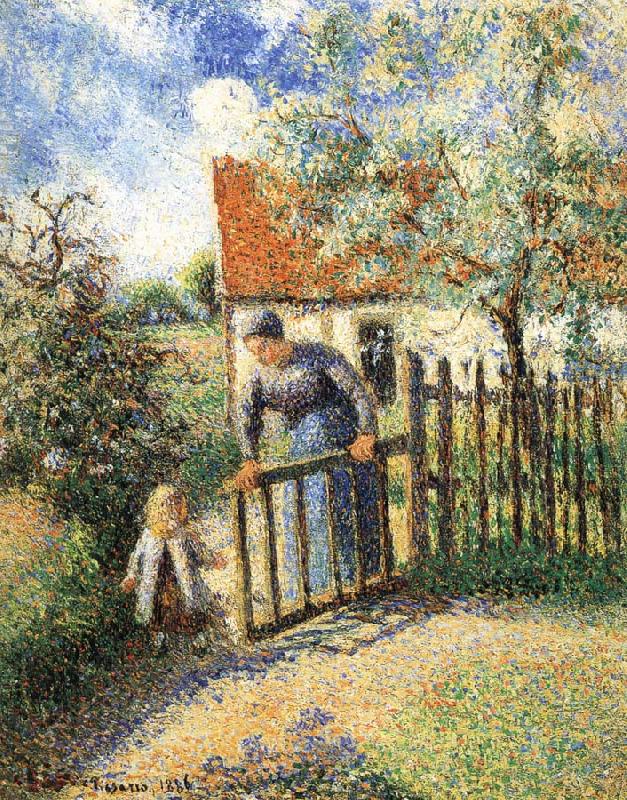 Camille Pissarro Mothers and children in the garden Spain oil painting art
